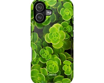 Green Succulent Phone Case | Impact-Resistant, iPhone Samsung