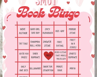 Bingo de libros obscenos imprimible / Desafío de lectura de romance picante Descarga digital en PDF
