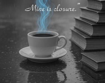 Heilender Kaffee-Dampf Kunst • Blauer Akzent surreal druckbar • Graustufen digitaler Download LESEN SIE BESCHREIBUNG
