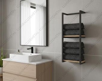 Sleek Wall-Mounted Towel Holder, Elegant Bathroom Accessories