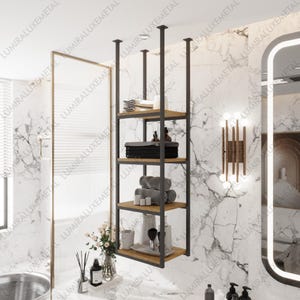Modern Ceiling Mounted Shelf: Bathroom, Kitchen, Living Room Storage
