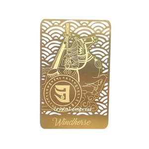 Feng Shui - 2 pcs 2025 Cartes de Mantras Or Talisman Cheval des Vents