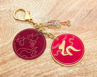 Feng Shui - 2026 Ksiddigarbha Fireball Amulet Keychain (Flat)