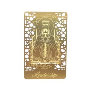 Feng Shui - 2 pezzi 2025 Leadership Talisman Gold Mantra Card