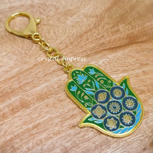 Feng Shui - Hamsa Hand Lebenskraft Amulett Schlüsselanhänger