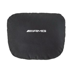 May include: A black, perforated cover with the white "AMG" logo. The cover has a rounded rectangular shape and appears to be made of a breathable material. The logo is centered and prominently displayed.