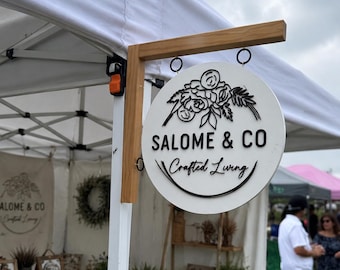 Magnetic Canopy Sign | Hanging Market Sign | Craft Fair Vendor Booth Sign | Farmers Market Display | Business Logo Sign | Vendor Tent Sign