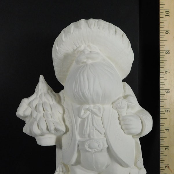 Unpainted bisque ceramic christmas figurines