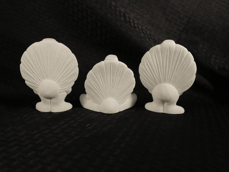 Handmade unpainted Ceramic Bisque ware set of three Etsy