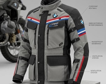 Chaqueta de moto BMW Motorrad GS Rallye, chaqueta de turismo premium, chaqueta de aventura, malla ventilada, equipamiento de conducción protector para motociclistas.