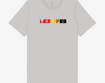 Philadelphia 0 Pittsburgh 0 (P00P) Scorebug T-Shirt, Phillies vs. Pirates Rivalität