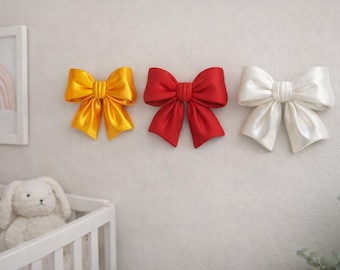 3D Printable Bow Wall Decoration File, Nursery Decor, Feminine Touch, Instant Download, Easy to Print