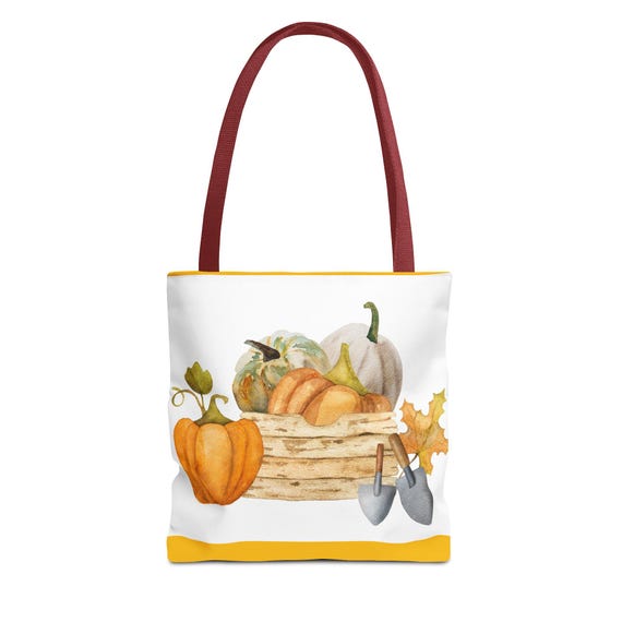 Harvest Tote Bag, Fall Shopping Bag, Pumpkin Patch Purse