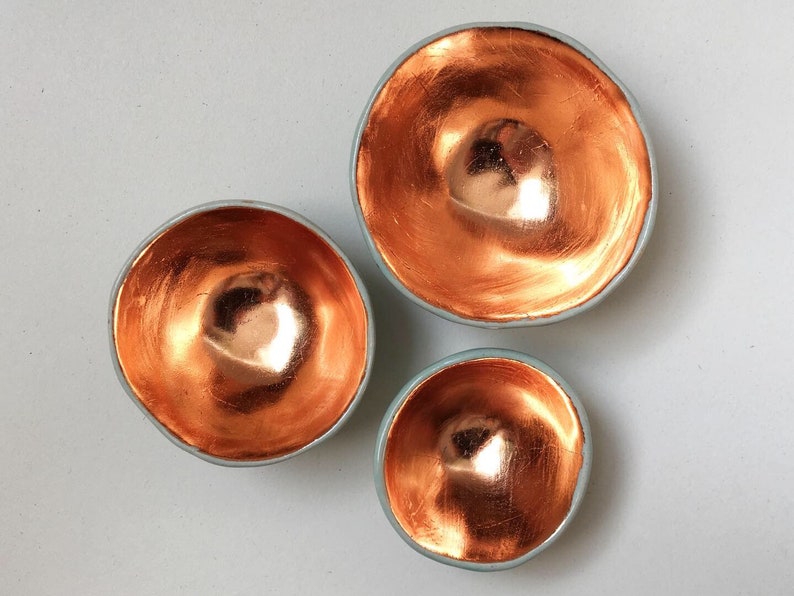 Copper Bowl ceramic pinch pot