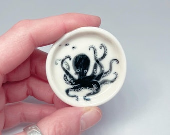 Ceramic Octopus mini ring dish