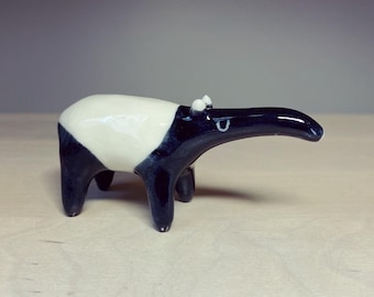 Ceramic tapir ring holder totem