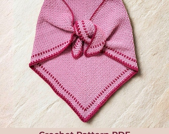 Triangle Scarf Crochet Pattern Beginner Friendly Modern Lightweight Shawl DK Yarn Tutorial PDF Download