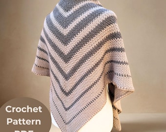 Triangle Crochet Shawl Pattern Beginner Friendly Guide Dk Yarn Crochet Wrap Design Modern Minimalist Boho Style Pdf Download Instant