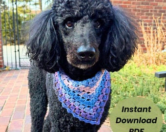 Crochet Pattern Dog Bandana Scarf Pattern Crochet for Dog Mom Matching Set Beginner Friendly Instructions Pdf Instant Digital Download