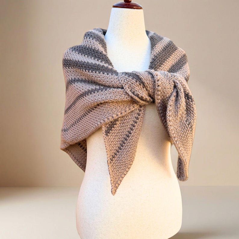 Dk Yarn Crochet Wrap Pattern Triangle Shawl Design Beginner Friendly Guide Modern Minimalist Style Boho Earthy Aesthetic Instant Digital Download Pdf Tutorial Handmade Clothing Accessory Instructions Advanced Beginner Crochet Project Easy