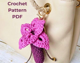 Crochet Pattern Keychain Lip Balm Holder Pattern Bag Charm Lipstick Holder Tutorial Pdf Download Beginner No Sew Project Handmade Gift