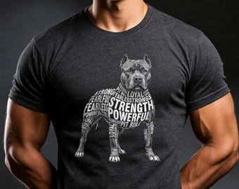 Pit Bull Graphic T Shirt | Unisex Dog Art Tee for Strong Breed Owners
