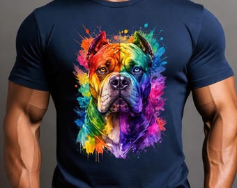 Color Burst Corso Top | Vibrant Guardian Breed Art | Unisex Owner Present