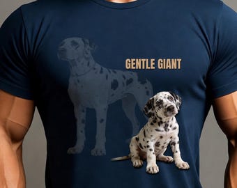 Dane Puppy Graphic Shirt, Gentle Giant Dog Lover Gift, Giant Breed Companion Design