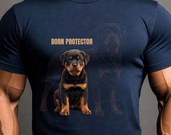 Rottweiler Puppy Shirt, Rottweiler Dog Lover Gift, Guardian Breed Graphic Tee