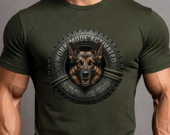 German Shepherd Tactical Shirt, K9 Graphic Tee, Handler Owner Gift