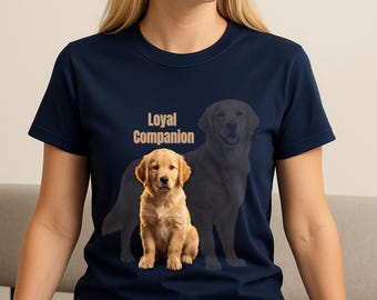 Golden Retriever Puppy Shirt, Dog Lover Gift, Loyal Companion Graphic Tee, Retriever Owner T-Shirt