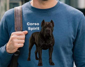 Cane Corso Crewneck Sweatshirt | Italian Mastiff Guardian Dog Graphic, Unisex Pullover Gift