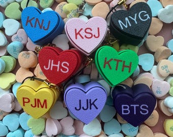 3D Printed Conversation Heart Fidget | Keycap Charm