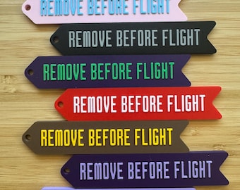 3D Printed Remove Before Flight Tag Keychain