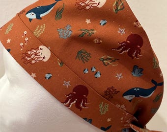 Under The Sea Scrub Hat