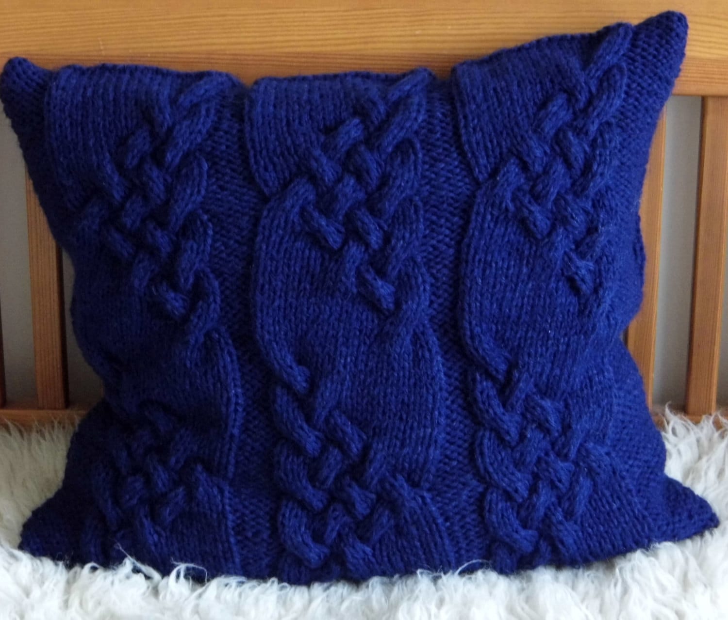 PDF Knitting Pattern, Cable Knit Pillow Cover No.1, 20 X 20, Button Etsy