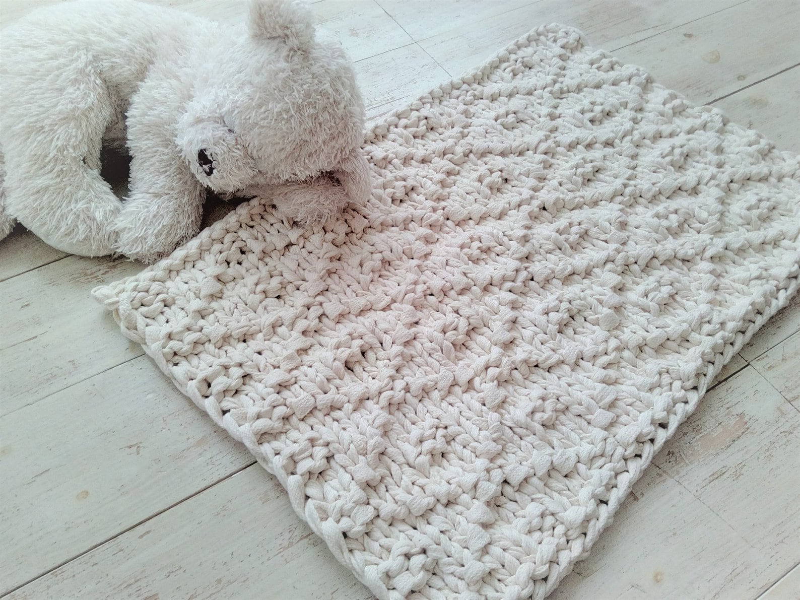 Rug Knitting Pattern PDF Diamond Rug. Beginners Bath Mat Etsy