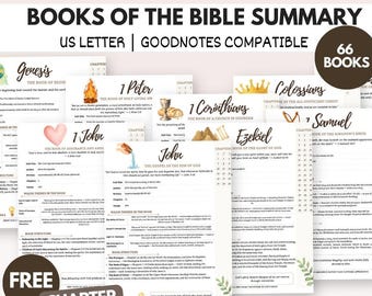 Bible Book Summary Printable | Chapter Study, Digital Journal (PDF Download)