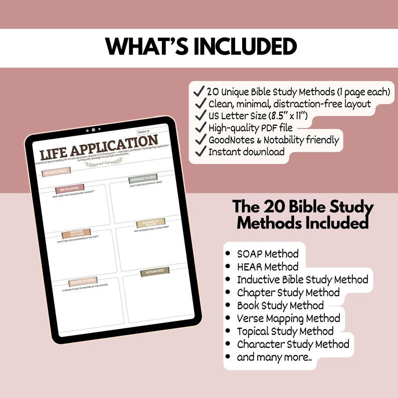 Bible Study Methods Bundle | SOAP, HEAR, Inductive Guide (PDF Download ...