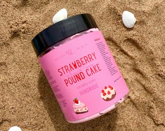 Strawberry Pound Cake Whipped Soap 8oz| Whipped Bath Butter | Whipped Body Wash | Whipped Body Frosting | Whipped Shaving Cream | Cream Soap