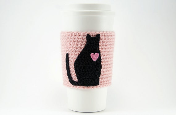 Be Mine Reusable Heart Cup Cozy mug cozy for coffee lover gift for loved one eco friendly gifts for her Valentines Day drink cozy