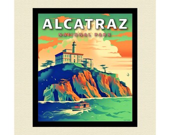 Alcatraz National Park Art Poster