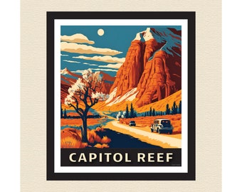 Capitol Reef National Park Art Poster