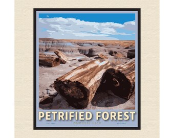 Petrified Forest National Park Arizona Art Poster