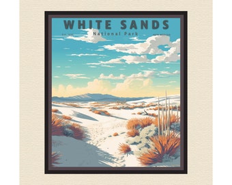 White Sands National Park New Mexico Art Poster