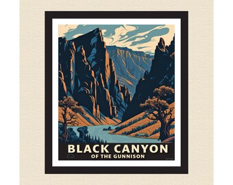 Black Canyon of the Gunnison National Park Art Poster