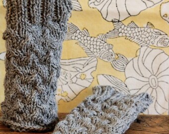 New Zealand merino blend fingerless mitts