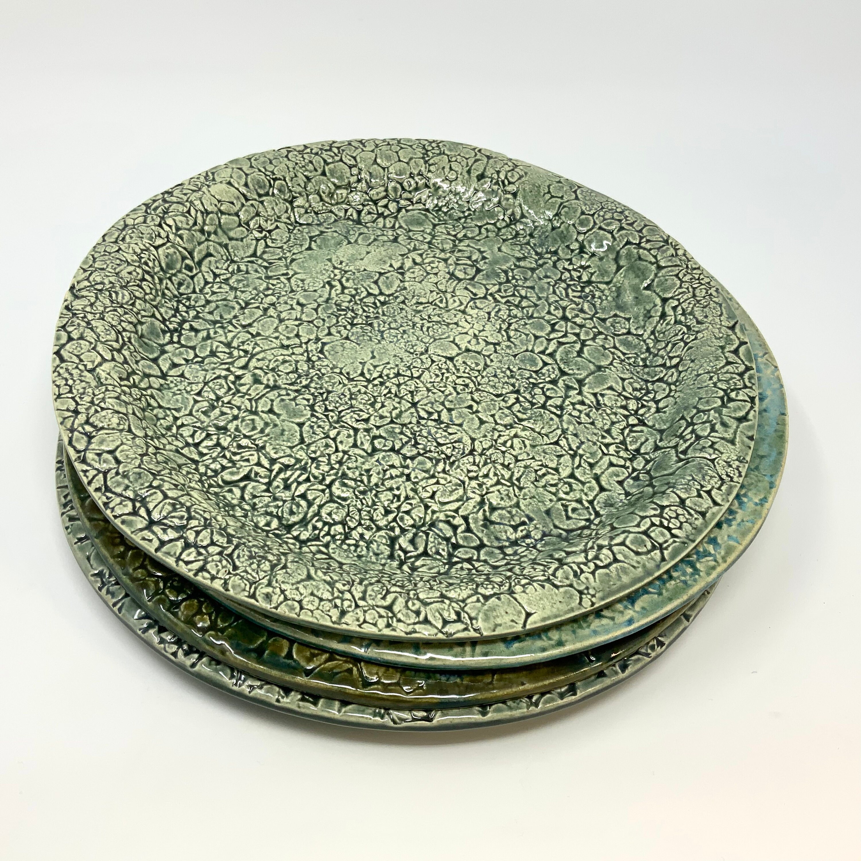 Handmade Textured Ceramic Plates Single or Set of 2 Etsy UK