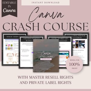 Canva voor beginners-sjabloon PLR MRR bewerkbare canvagids met doorverkooprechten Directe download afbeelding 1