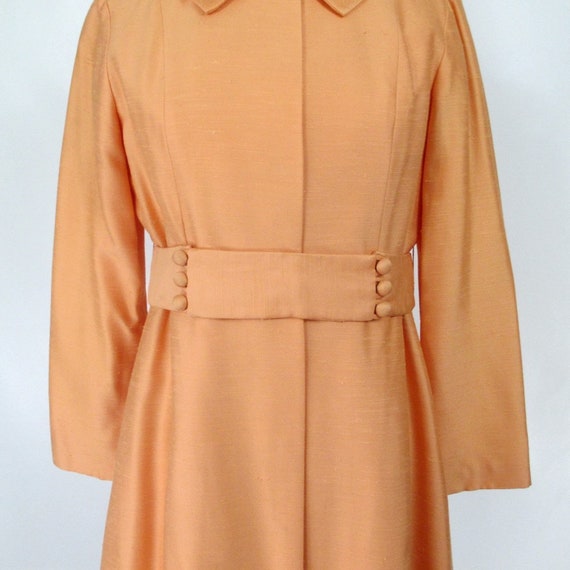 Vintage 60s Peach Mini Party Dress & Jacket Set S - image 6
